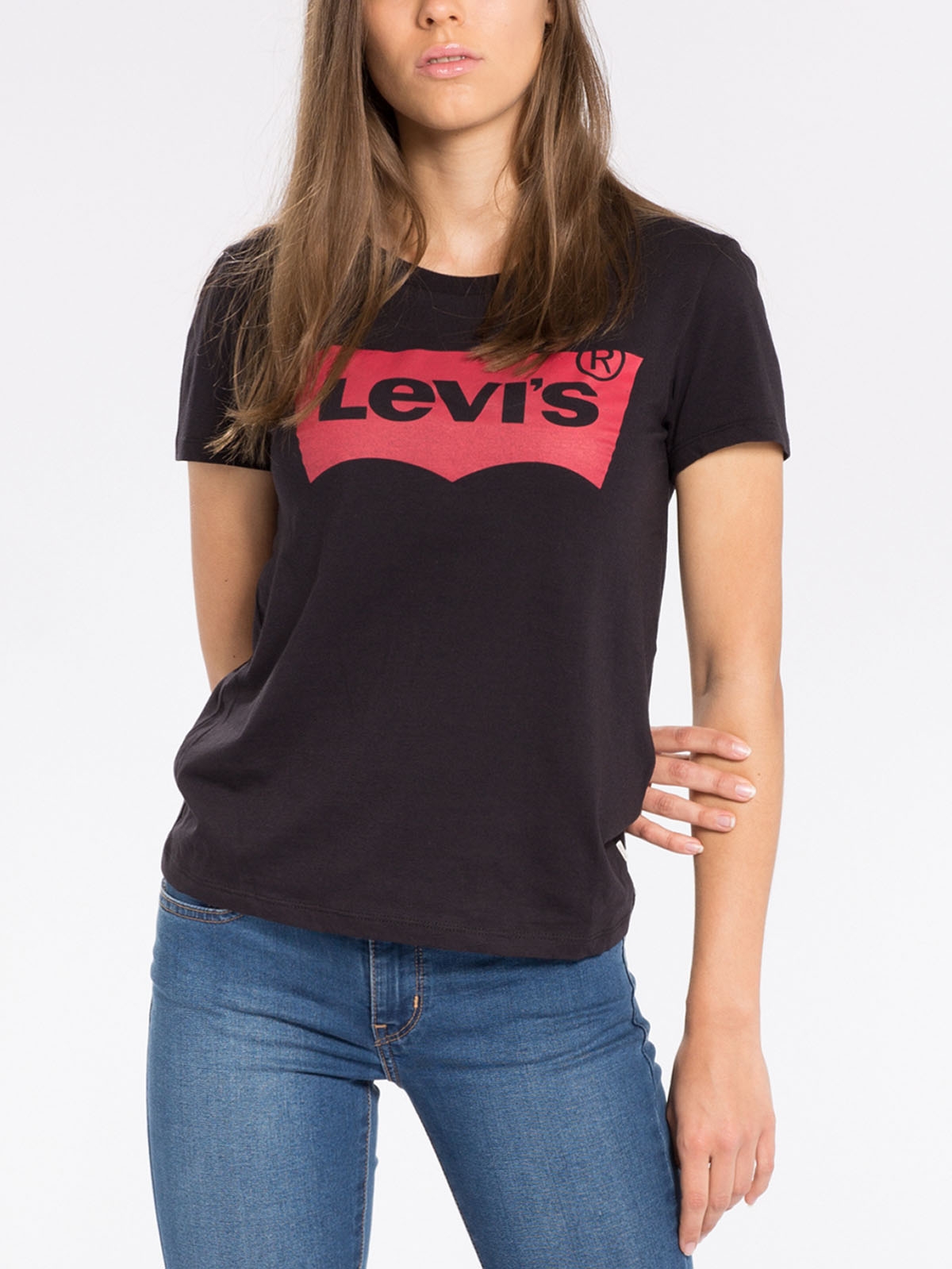 Levi’s® camiseta logo manga corta mujer 17369-0201 negra