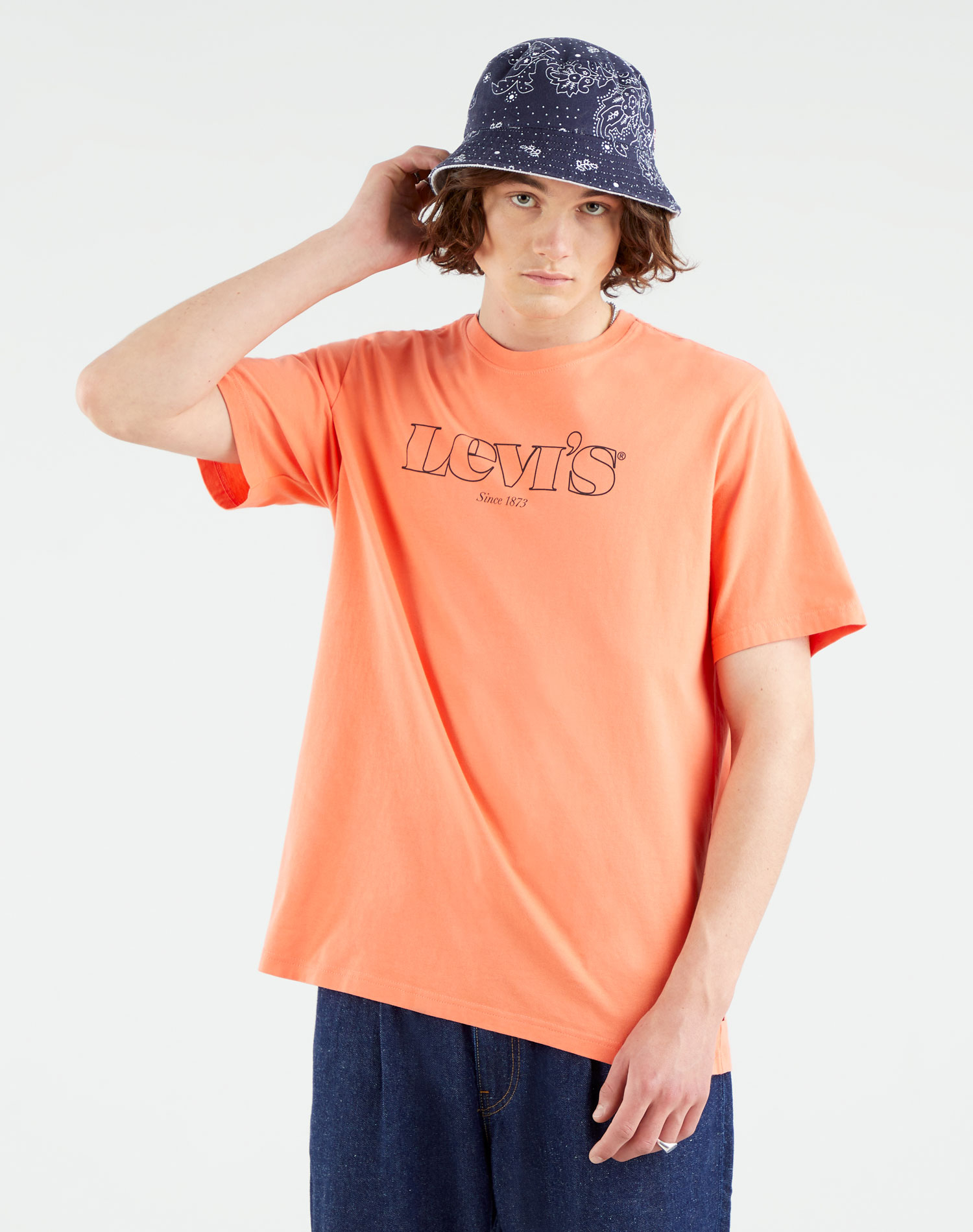 Levi’s® camiseta de hombre de m/c 16143-0183 anaranjada