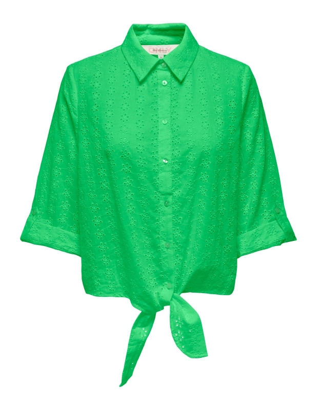 Only camisa de mujer de manga 3/4 Lola 15291402 verde