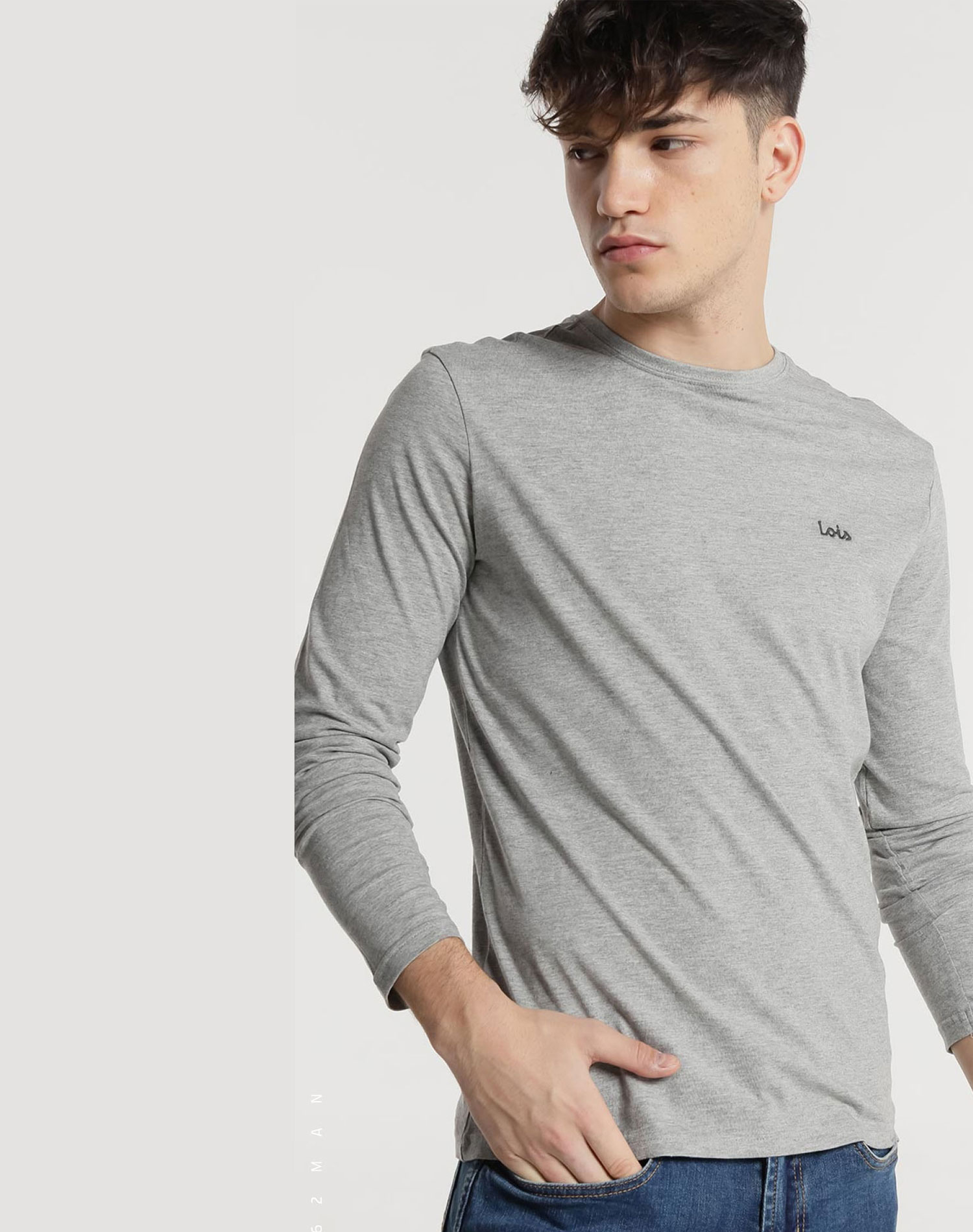 Lois camiseta de hombre de m/l 18415/490 gris