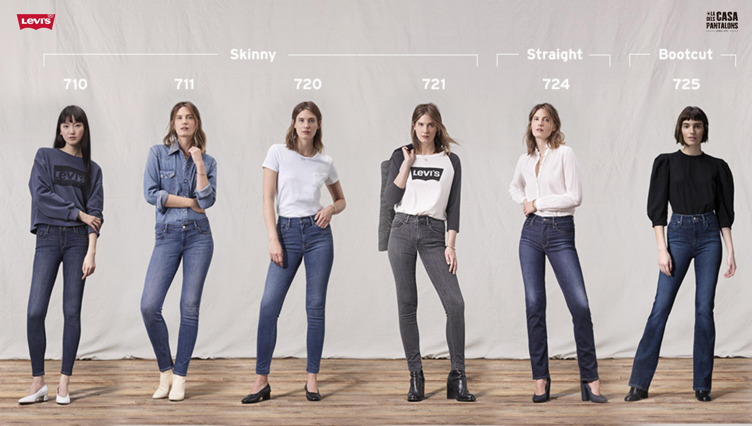  Levi's - Jeans de mujer súper ajustados de tiro alto