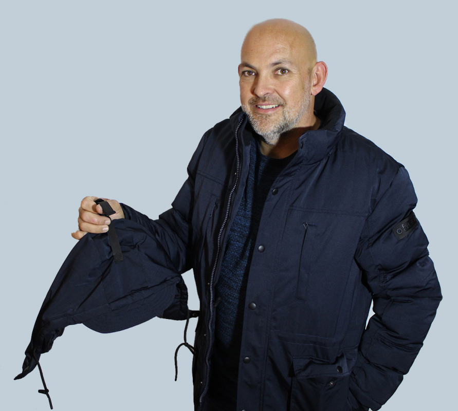 Abric d'home amb caputxa extraíble Blend, model 20709009/74645, de color blau marí - 3 - La Casa Dels Pantalons