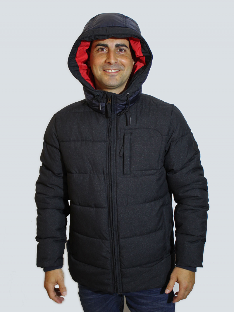 Abrigo con capucha de hombre Blend, modelo 20709450/74645, de color azul marino - 2 - La Casa Dels Pantalons