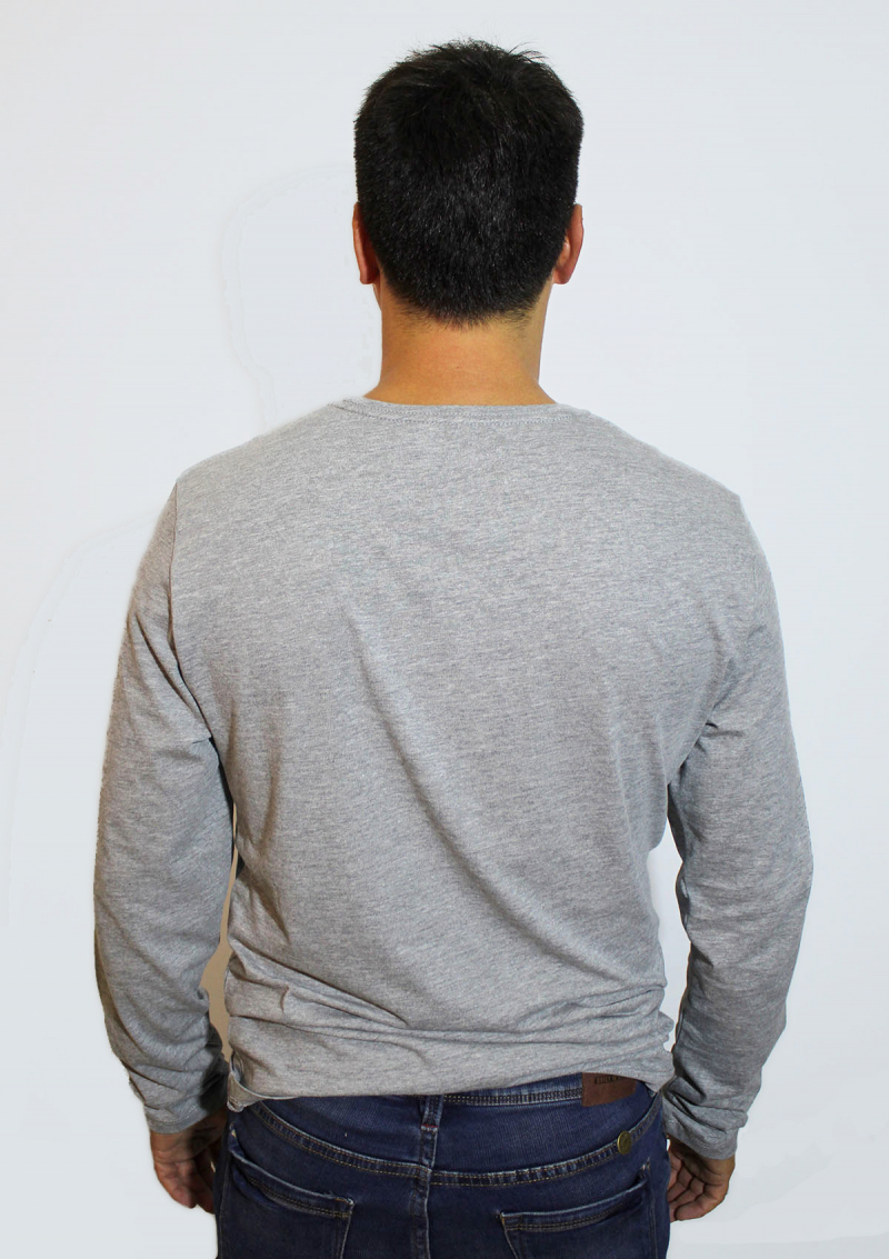 Camiseta de hombre de manga larga Blend, modelo 20709991/70813, de color gris claro - 2 - La Casa Dels Pantalons