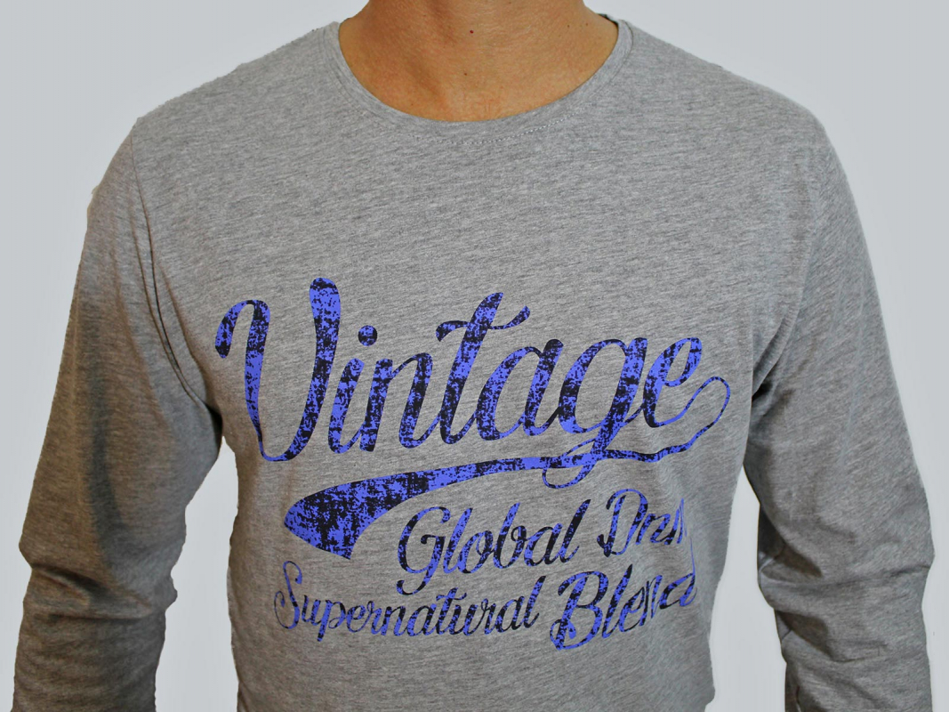 Camiseta de hombre de manga larga Blend, modelo 20709991/70813, de color gris claro - 3 - La Casa Dels Pantalons