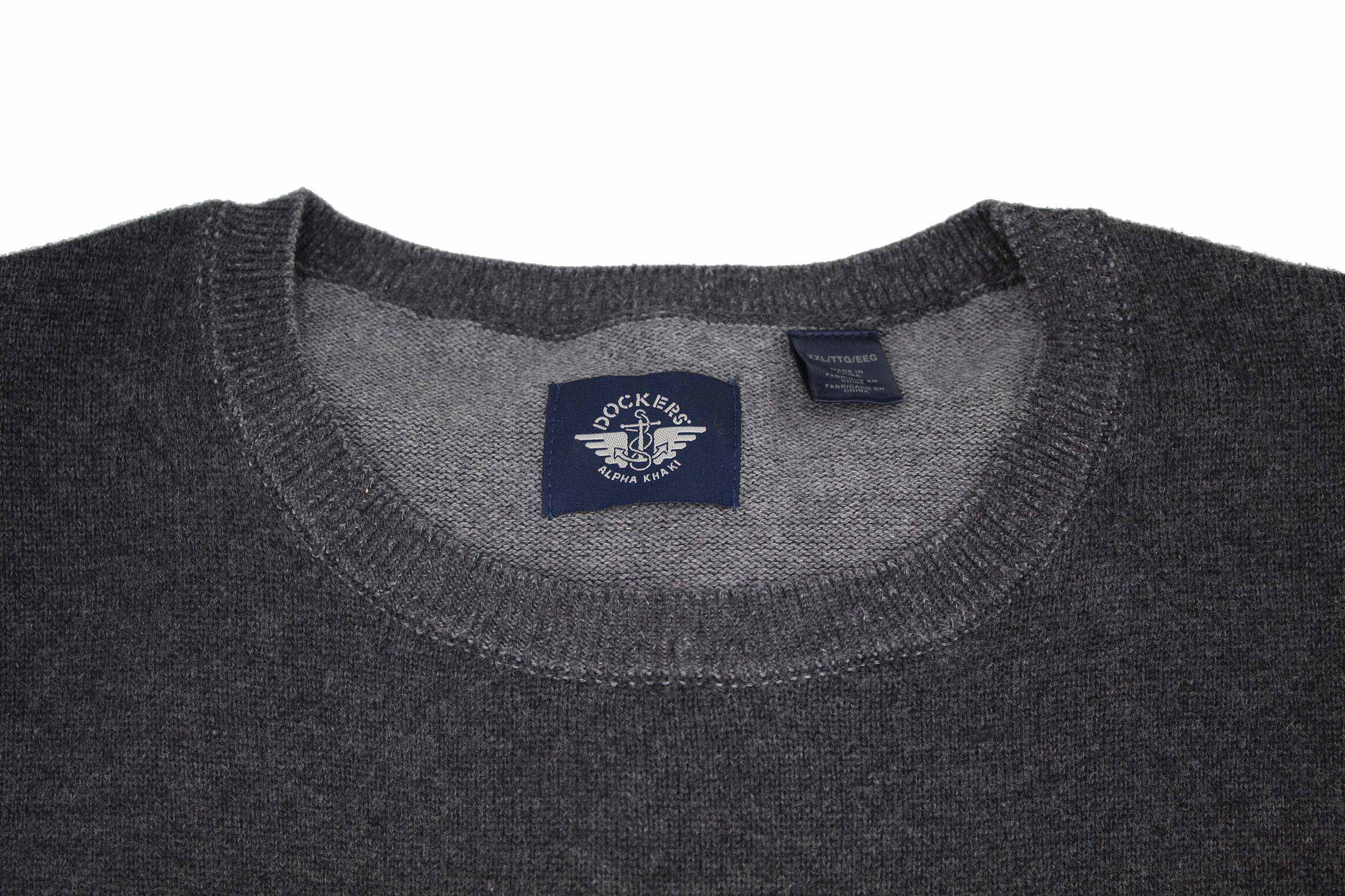 Jersey de hombre Dockers de cuello redondo, modelo 57848-0003, de color gris - 2 - La Casa Dels Pantalons