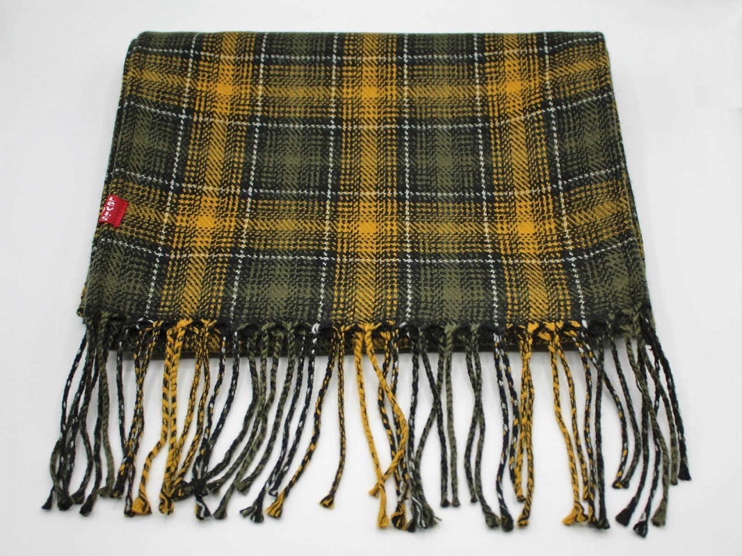 Bufanda Levi's, modelo 230933/04, de cuadros amarillos - 3 - La Casa Dels Pantalons