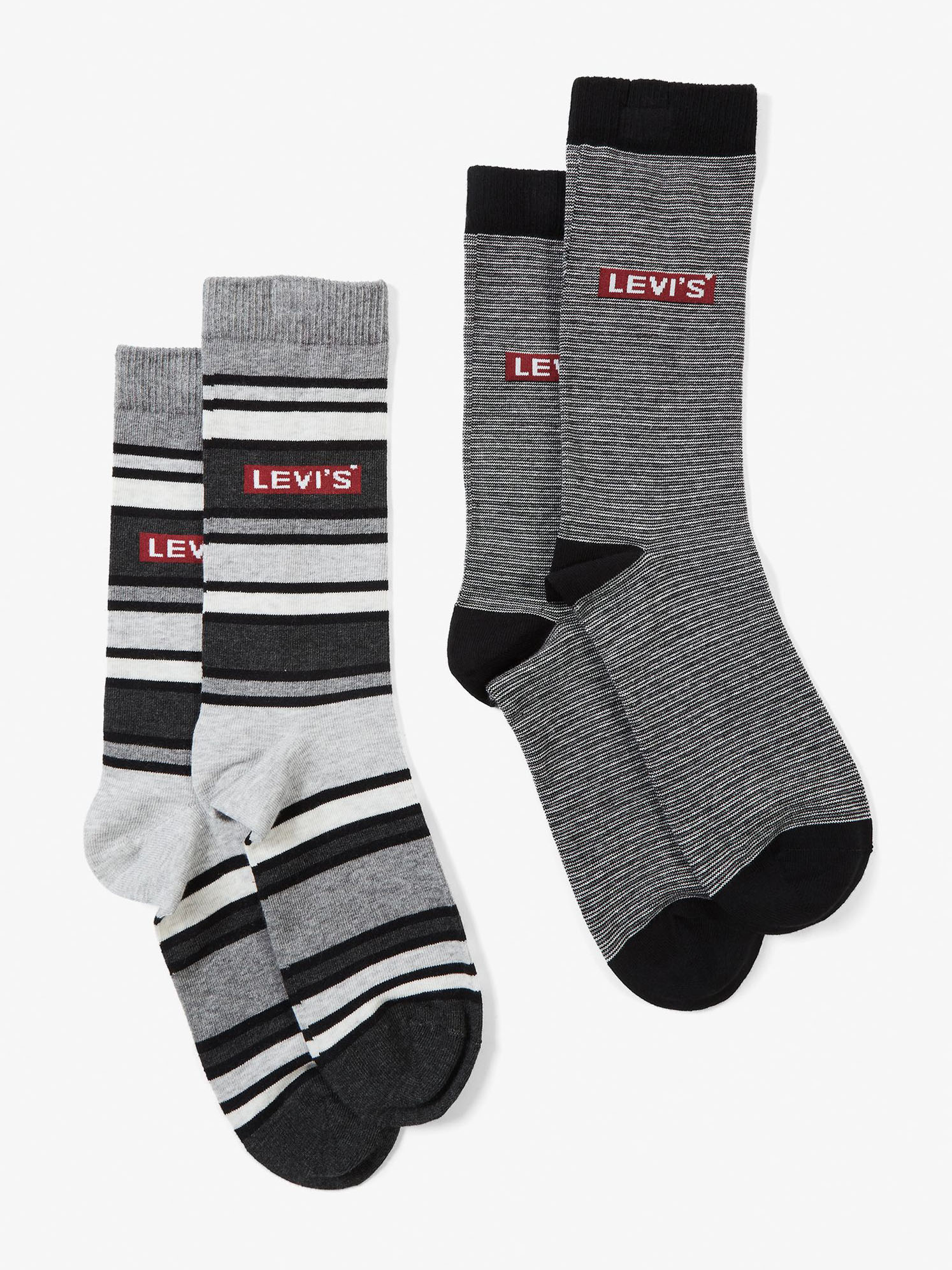 Levi's pack combinado (2) calcetines 993037001/200 color negro y gris rayas - 3 - La Casa Dels Pantalons