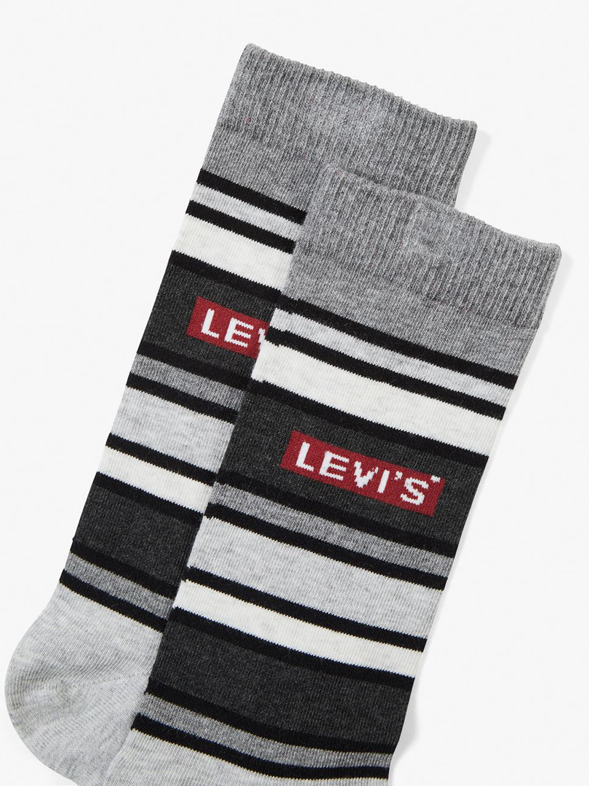 Levi's pack combinado (2) calcetines 993037001/200 color negro y gris rayas - 2 - La Casa Dels Pantalons