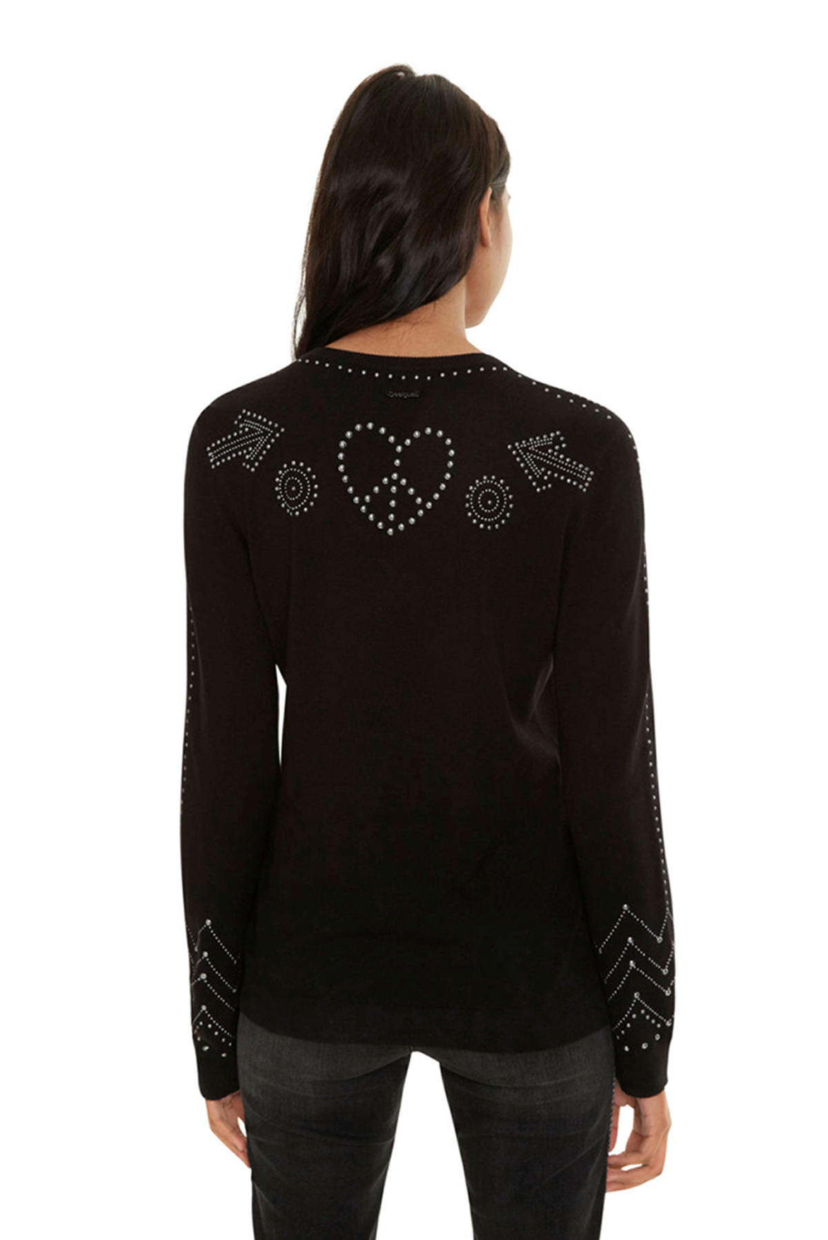 Jersey de mujer Desigual 19WWJF96/2000 color negro - 2 - La Casa Dels Pantalons