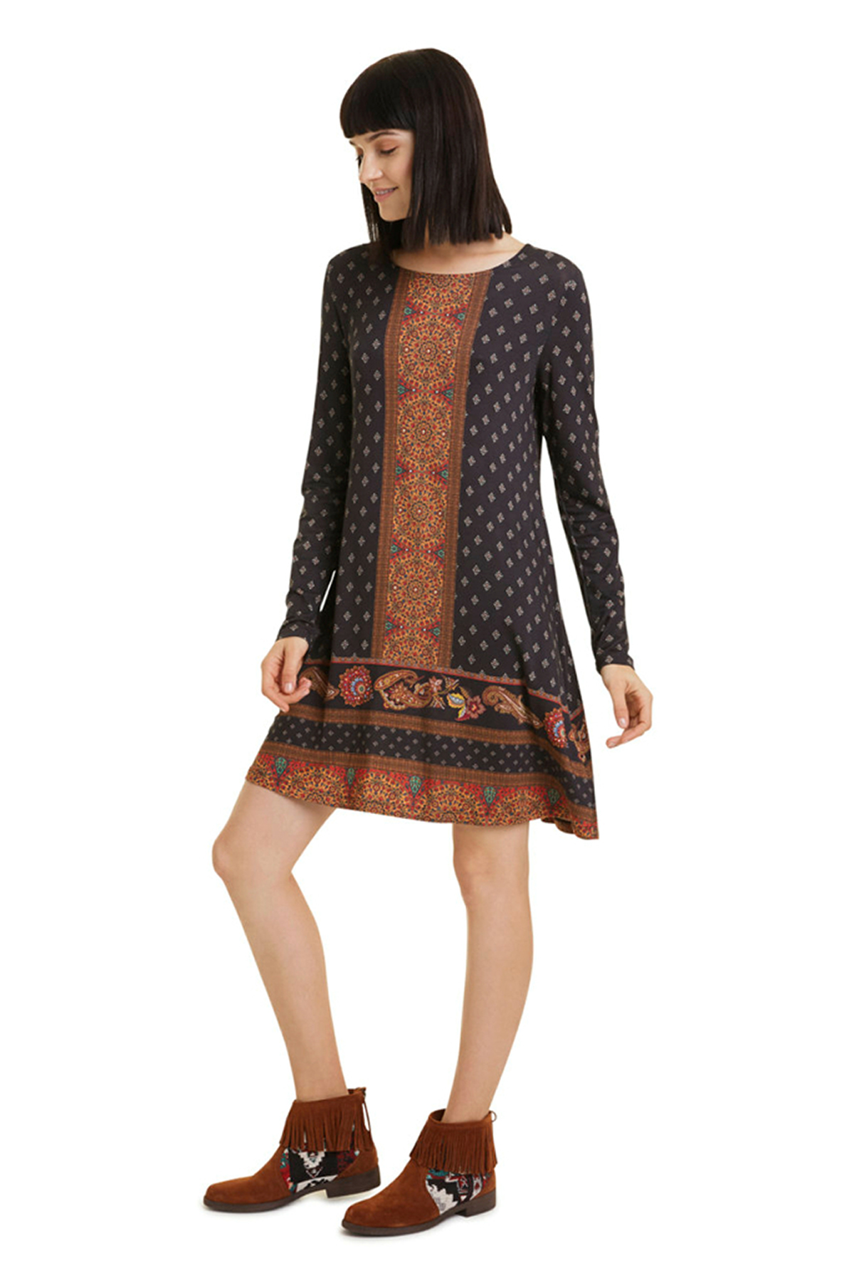 Vestit de dona Desigual 19WWVKAJ/2000 color negre - 3 - La Casa Dels Pantalons