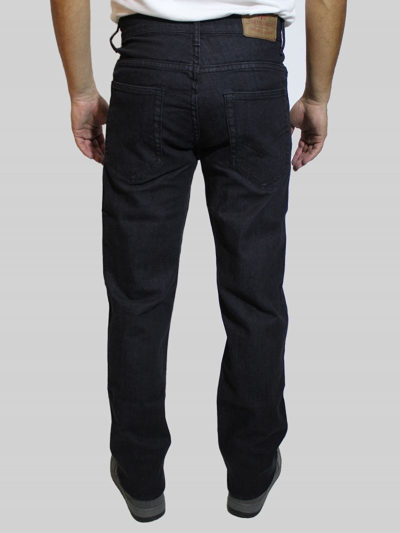 Pantalones texans d'home Takhiro 21120/71, bàsic, recte, color texà negre rentat - 2 - La Casa Dels Pantalons