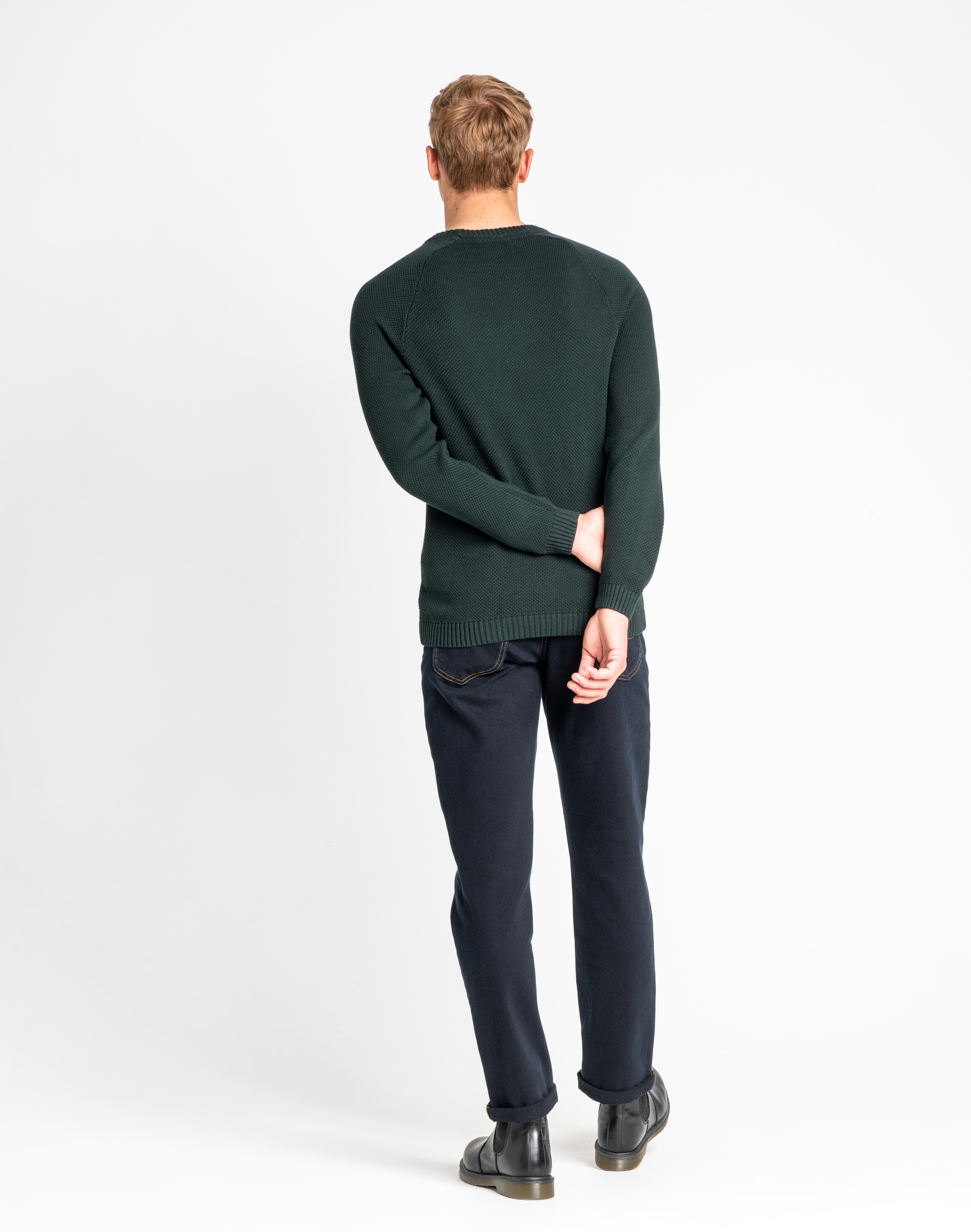 Lee jersey de hombre de cuello redondo L83MOCBB color verde botella - 2 - La Casa Dels Pantalons
