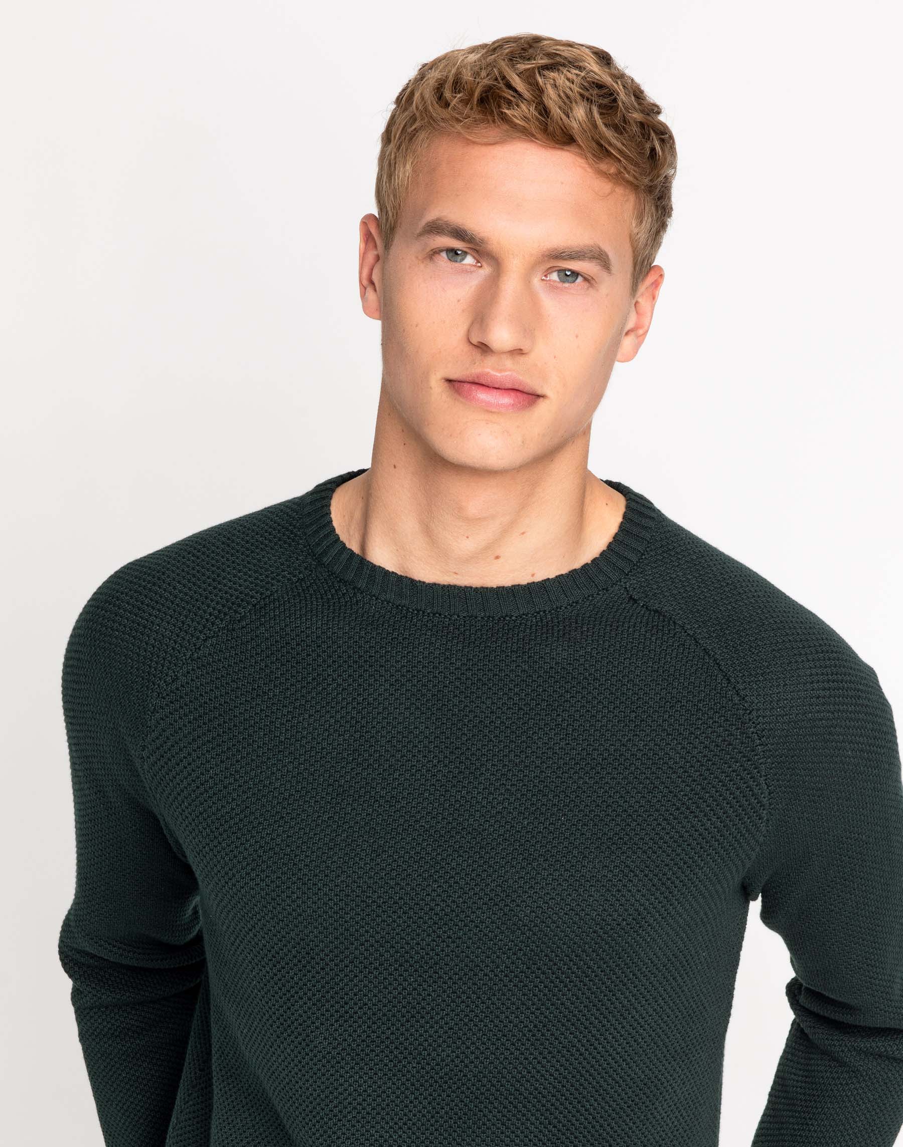 Lee jersey de hombre de cuello redondo L83MOCBB color verde botella - 3 - La Casa Dels Pantalons