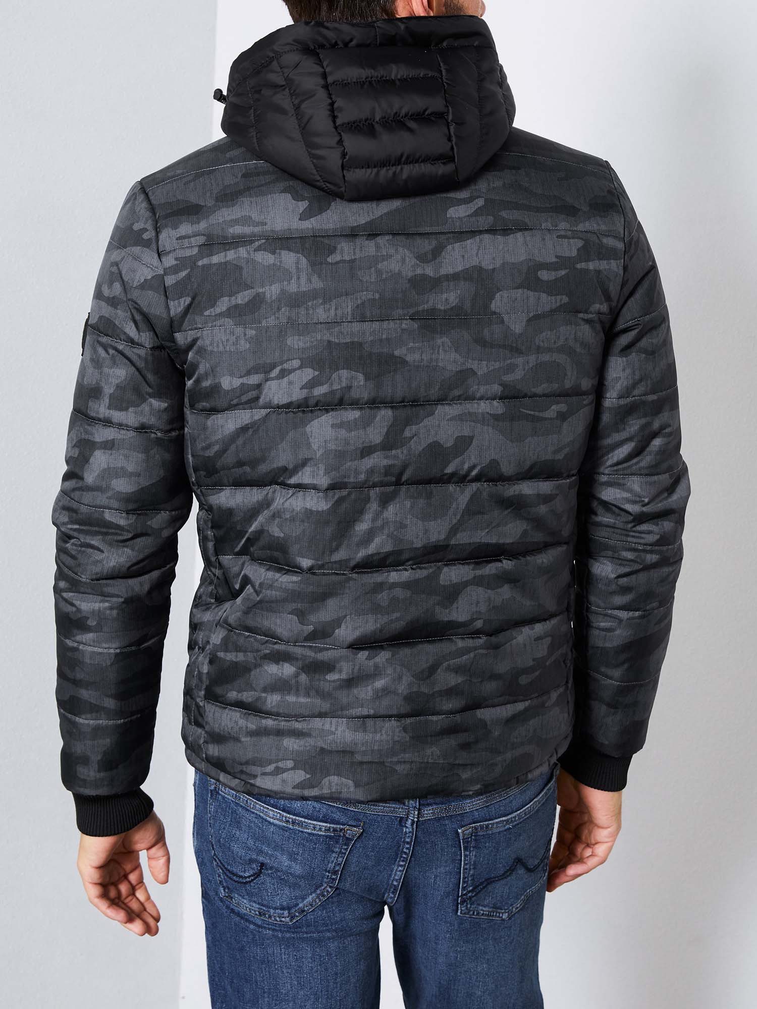 Chaqueta de hombre Petrol (JAC111 / 9073) de color gris con capucha extraíble - 2 - La Casa Dels Pantalons