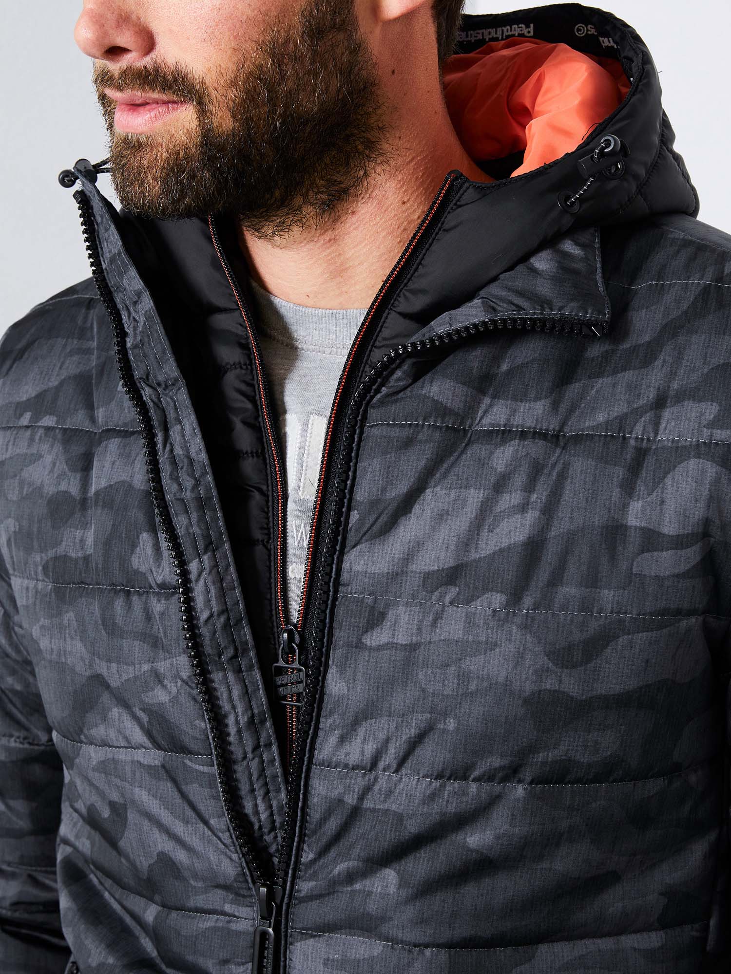 Chaqueta de hombre Petrol (JAC111 / 9073) de color gris con capucha extraíble - 3 - La Casa Dels Pantalons