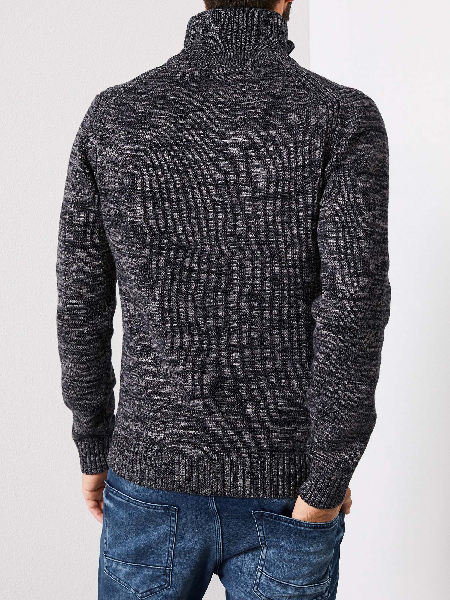 Petrol jersey de hombre KWC206/9999 color negro jaspeado con gris - 3 - La Casa Dels Pantalons