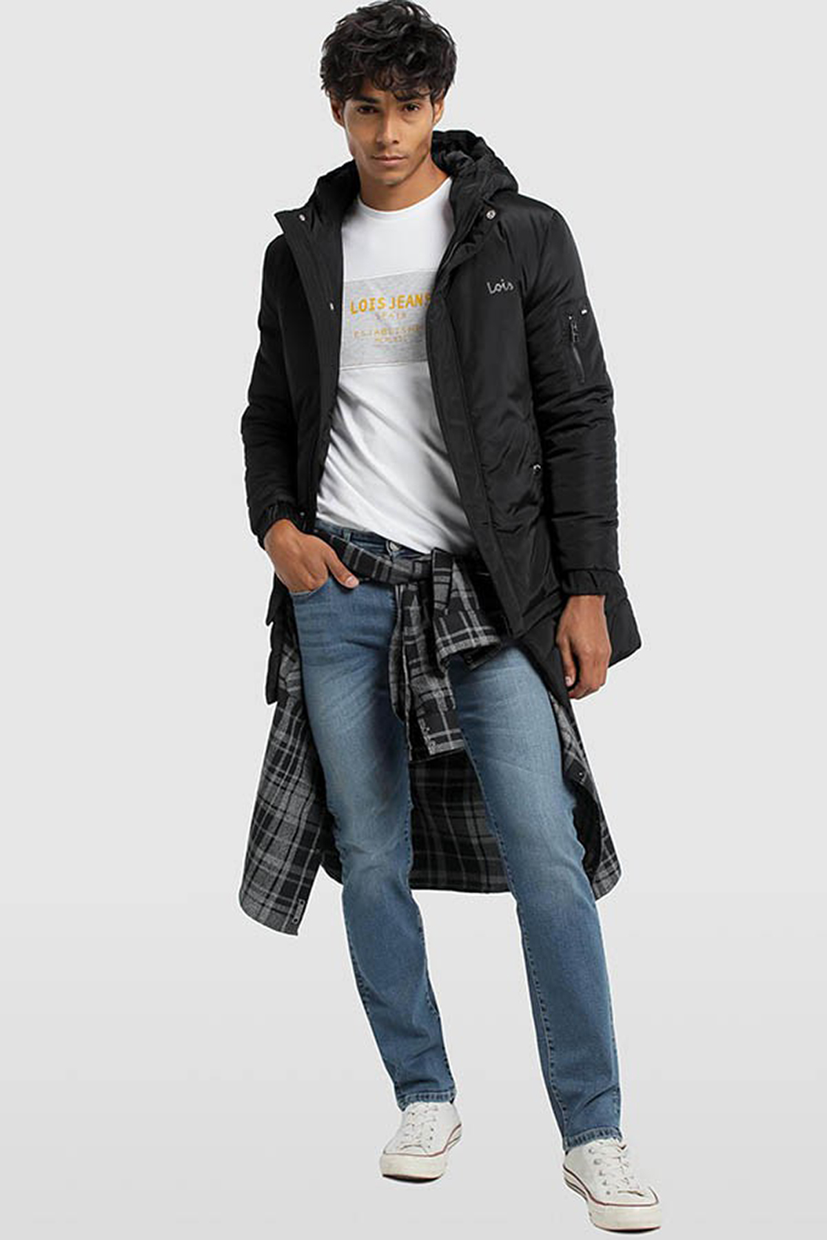 Vaquero de hombre Lois Marvin Comfort Slim 11147/952 color tejano lavado a la piedra - 2 - La Casa Dels Pantalons