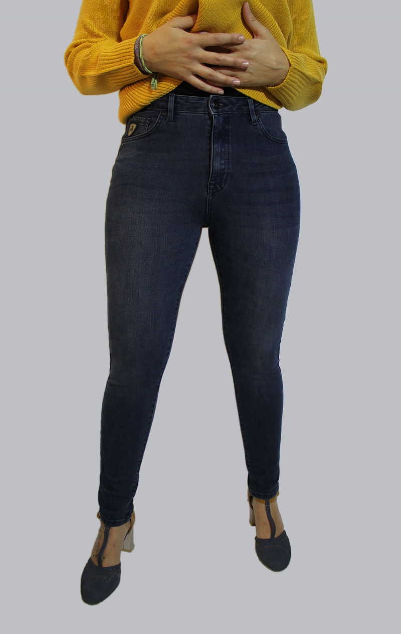 Texà de dona Lois, model Lua Ankle High skinny (pitillo) 20150/960 alt de cintura color texà fosc - 3 - La Casa Dels Pantalons