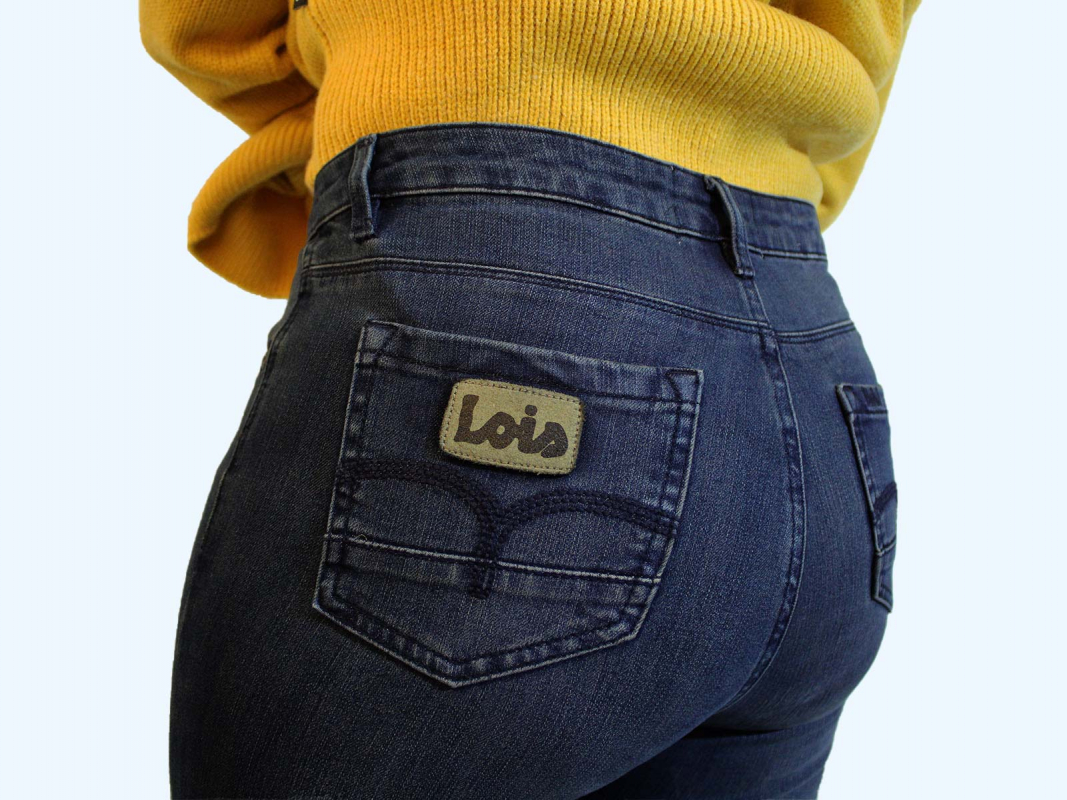 Texà de dona Lois, model Lua Ankle High skinny (pitillo) 20150/960 alt de cintura color texà fosc - 2 - La Casa Dels Pantalons