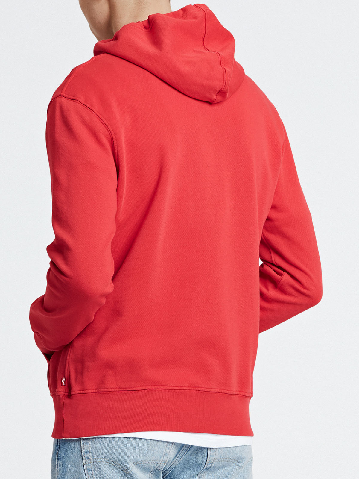 Dessuadora d'home amb caputxa, Levi's 19491.00.77, de color vermell i logo amb relleu - 2 - La Casa Dels Pantalons