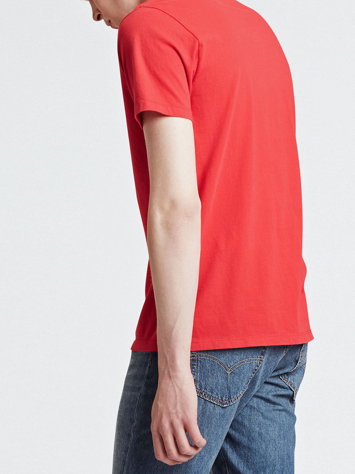 Camiseta de manga corta de hombre, Levi's 56605.00.25, de color rojo - 3 - La Casa Dels Pantalons