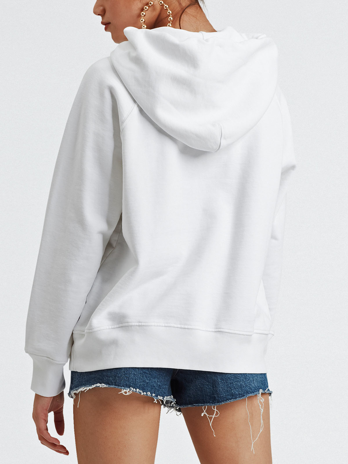 Dessuadora de dona amb caputxa, Levi's 35946.00.63, de color blanc i logo petit vermell - 2 - La Casa Dels Pantalons