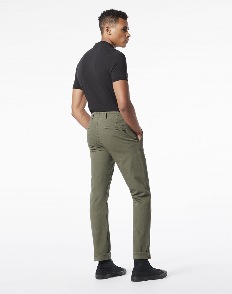 Pantalons d'home Dockers Alpha Khaki 360 slim (recte estret) 39900-0001 color verd caqui - 2 - La Casa Dels Pantalons