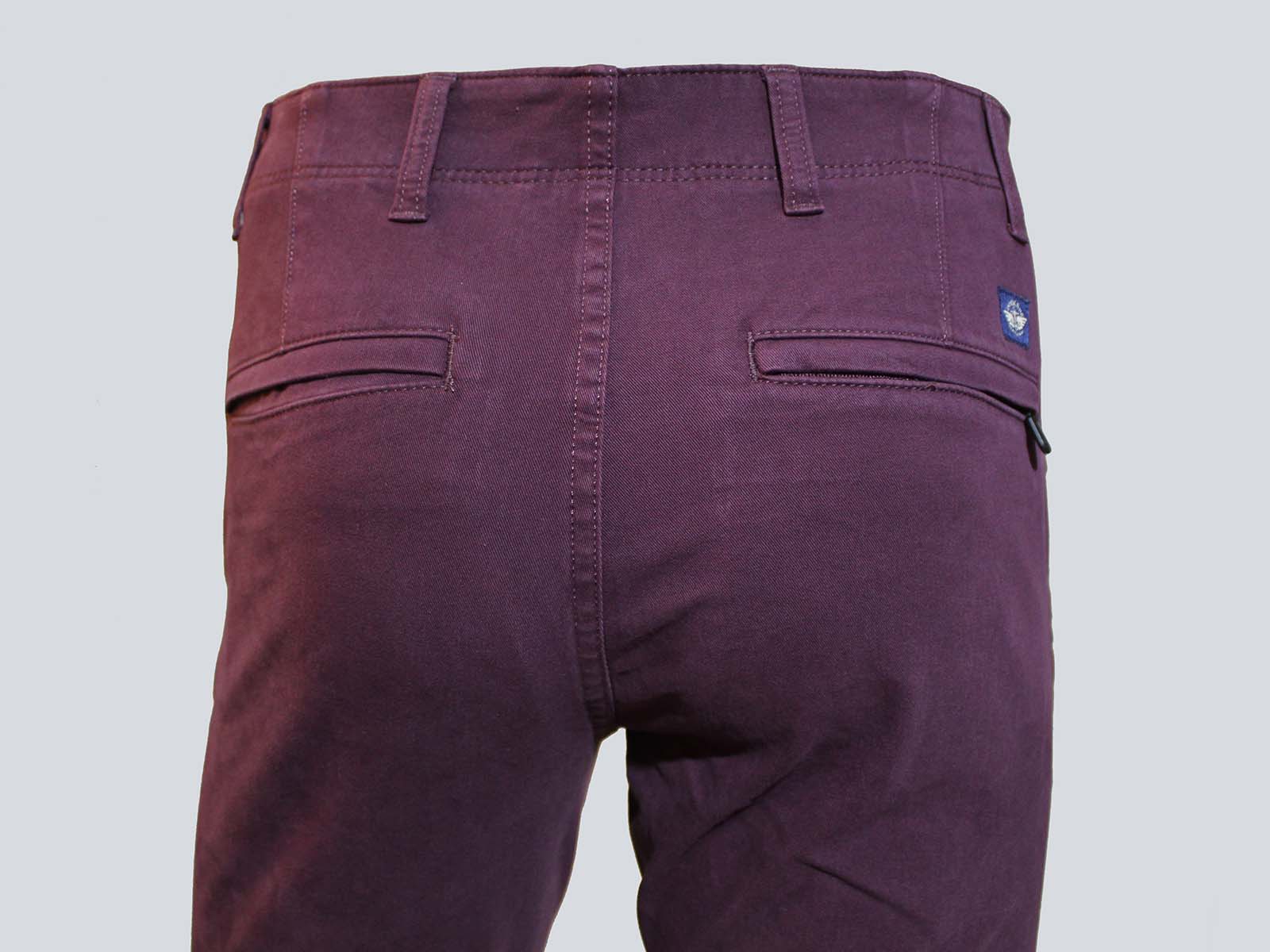 Pantalones de hombre Dockers Alpha Khaki 360 skinny (pitillo) 55775-0020 color burdeos claro - 3 - La Casa Dels Pantalons
