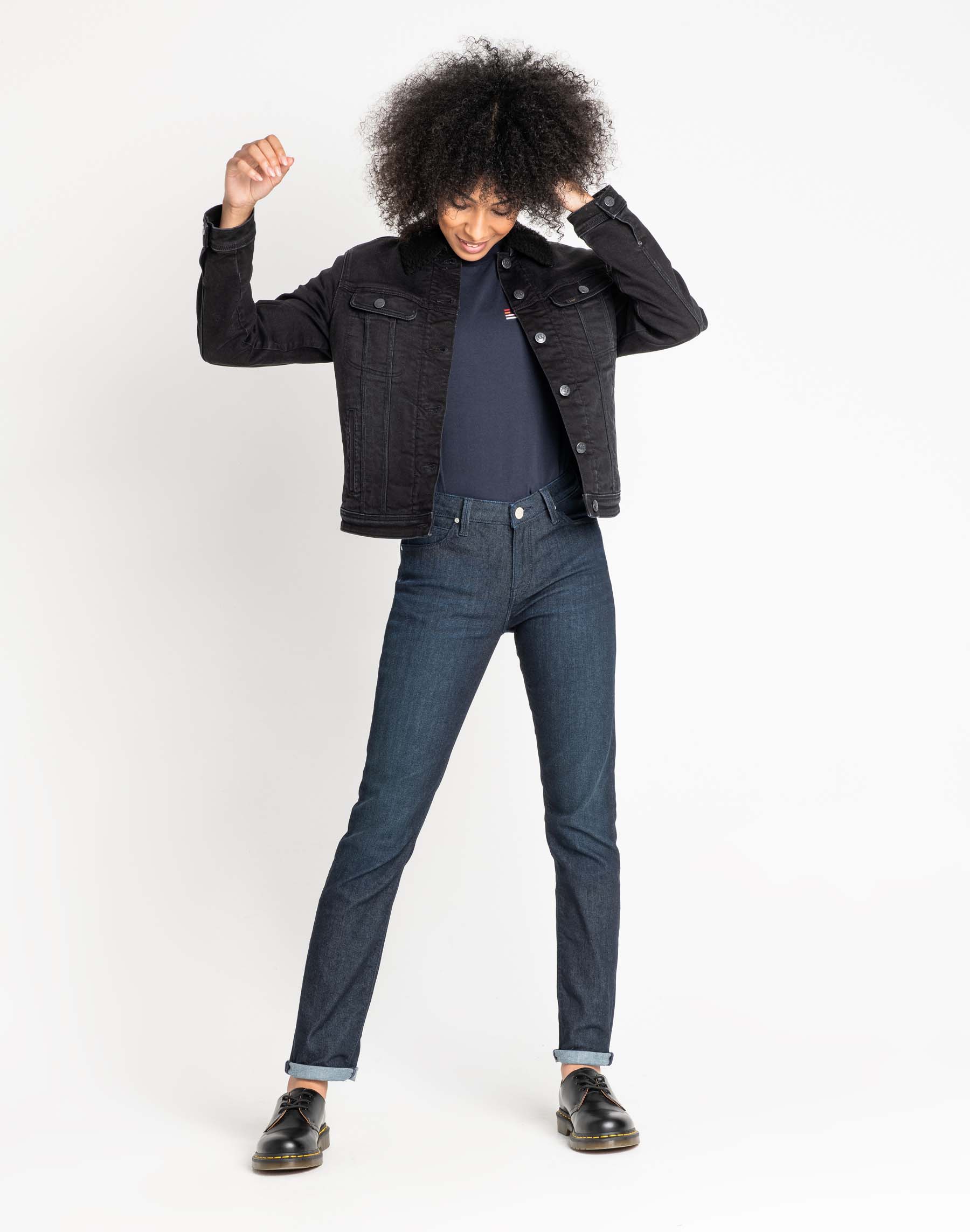 Pantalones vaqueros de mujer Lee Elly slim color azul tejano oscuro - 2 - La Casa Dels Pantalons