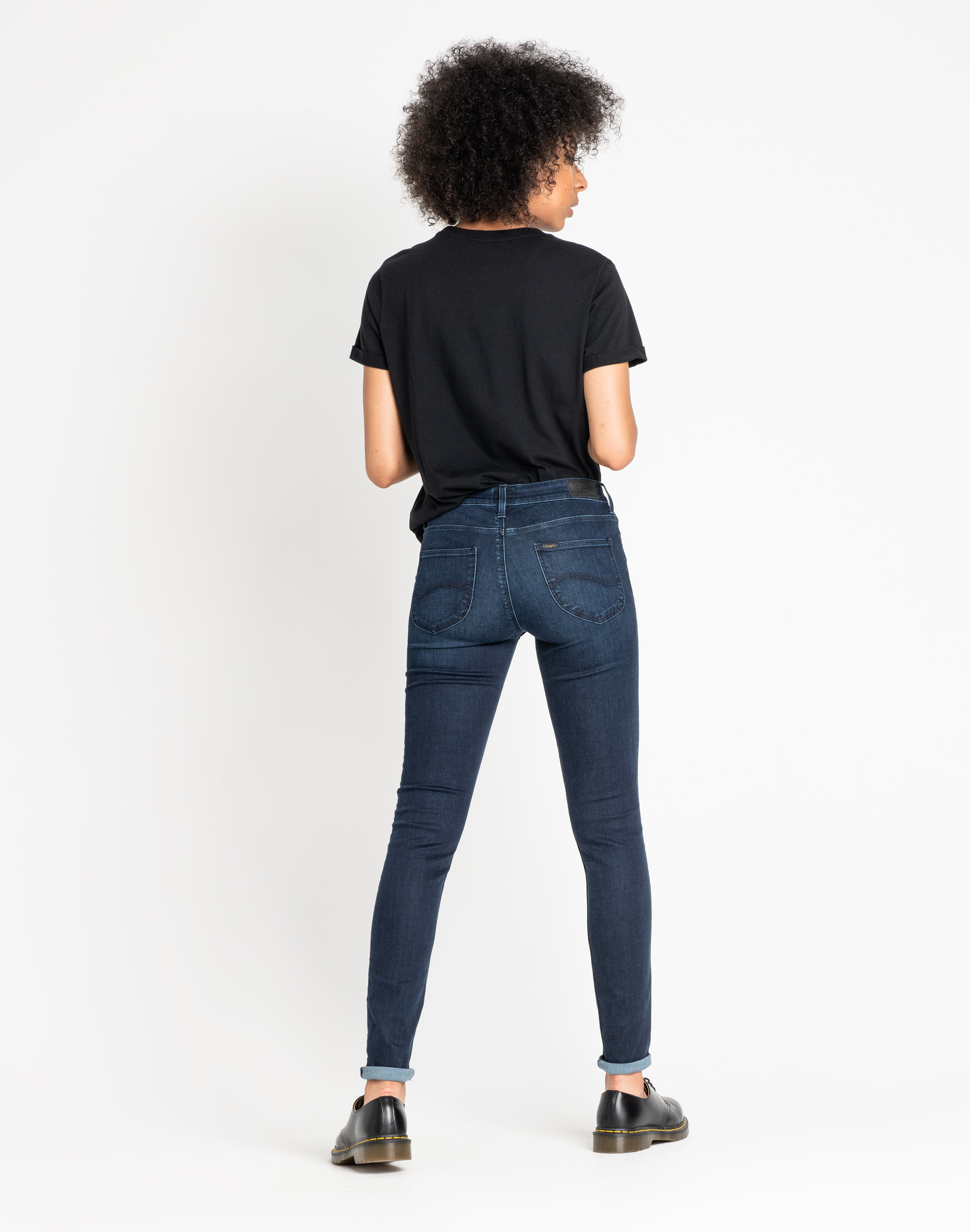 Pantalones vaqueros de mujer Lee Scarlett skinny (pitillo) L526RKIN color tejano oscuro - 2 - La Casa Dels Pantalons