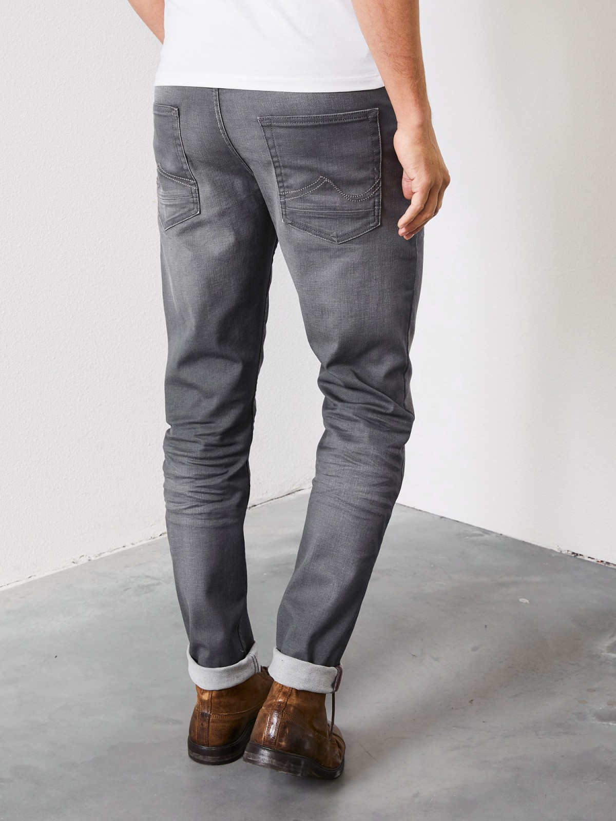 Pantalons texans d'home Petrol Seaham slim (recte ajustat) DNM001/5753 color gris - 2 - La Casa Dels Pantalons