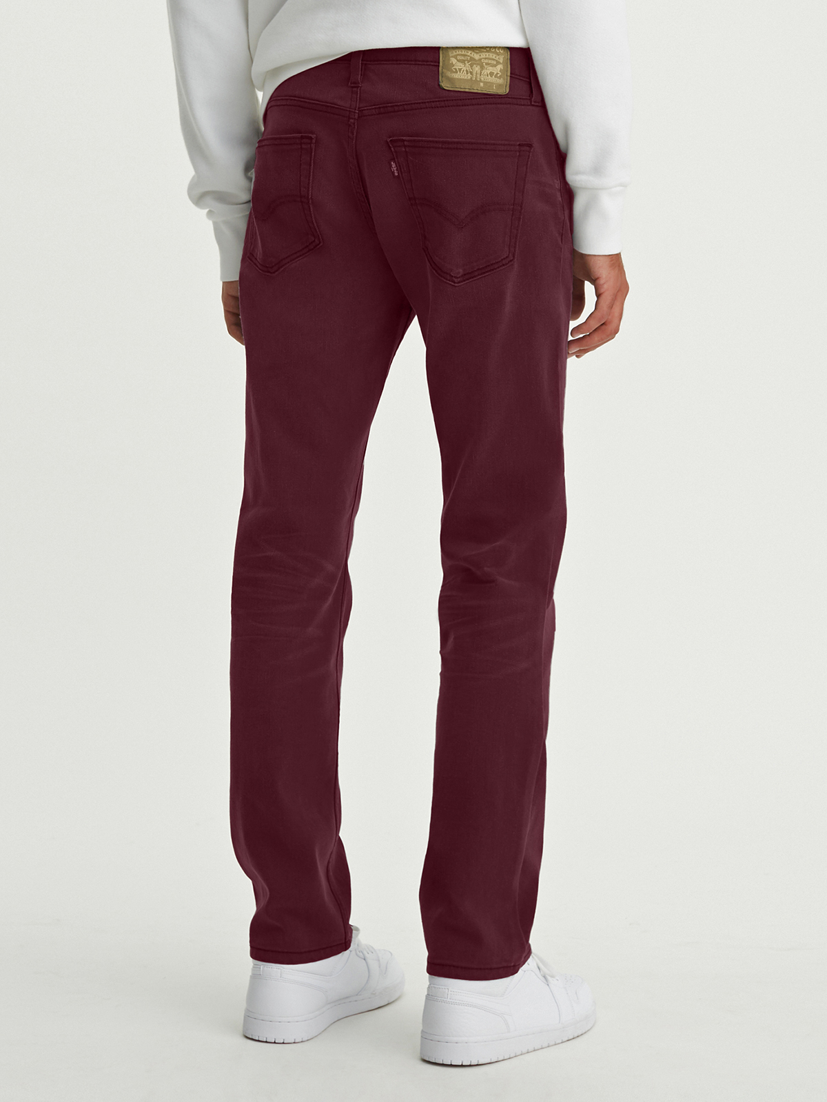 Pantalons texans de gavardina d'hivern d'home, Levi's 511 slim 04511.40.02, de color bordeus - 2 - La Casa Dels Pantalons