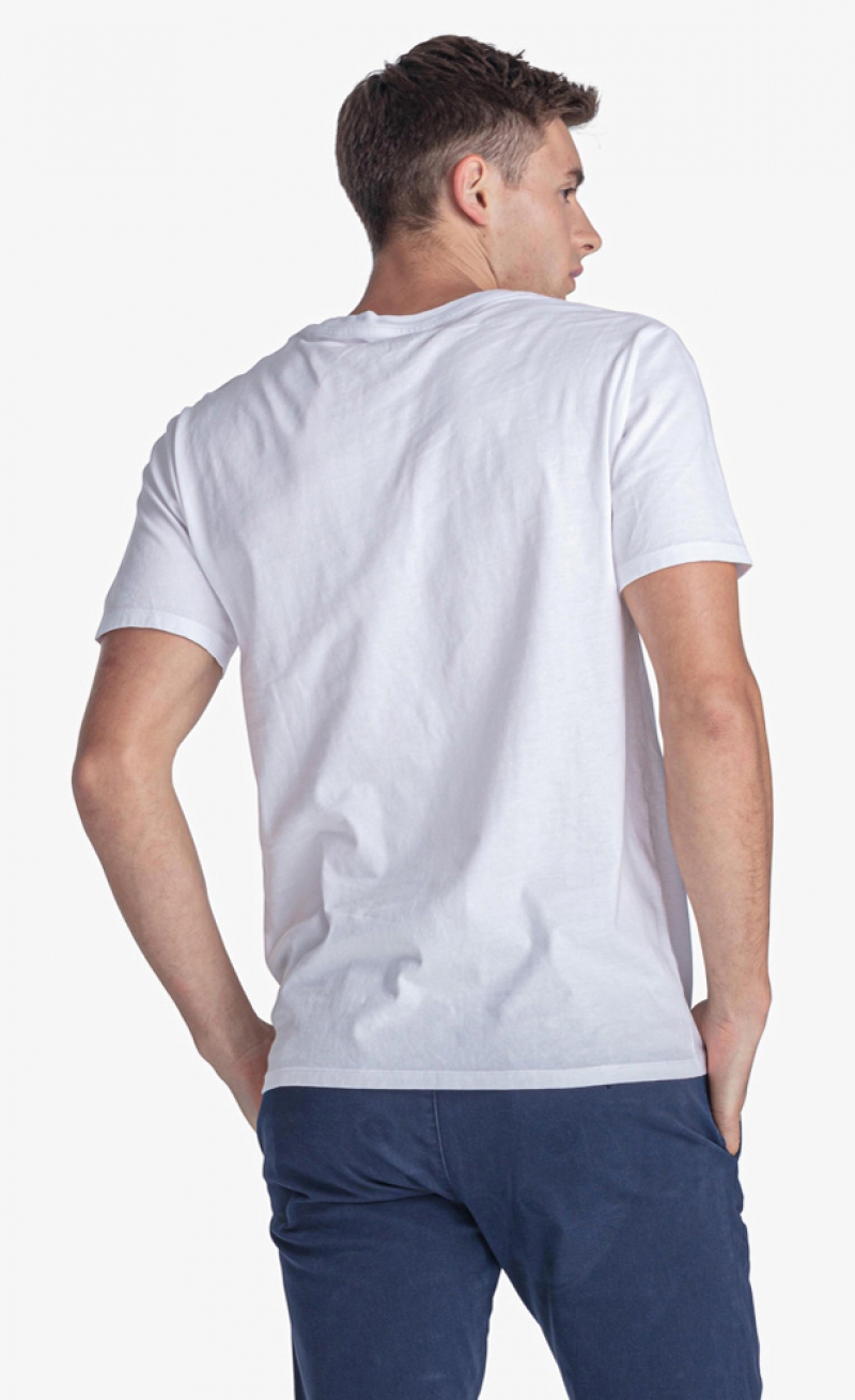 Camiseta de hombre de manga corta, Dockers 32931-0082, de color blanco y logo azul - 2 - La Casa Dels Pantalons