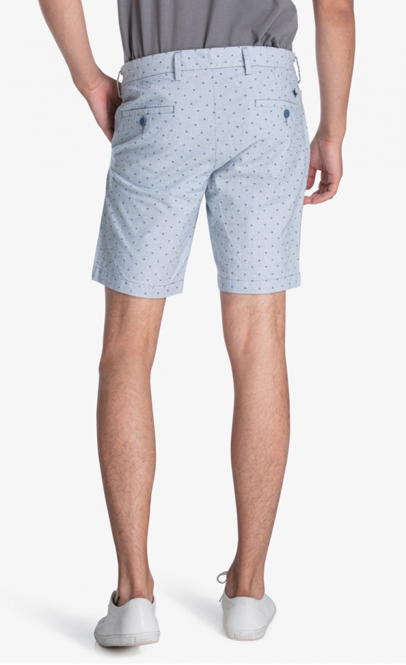Bermuda tipo 'chino' de hombre 85862-0014 con un estampado de color azul - 2 - La Casa Dels Pantalons