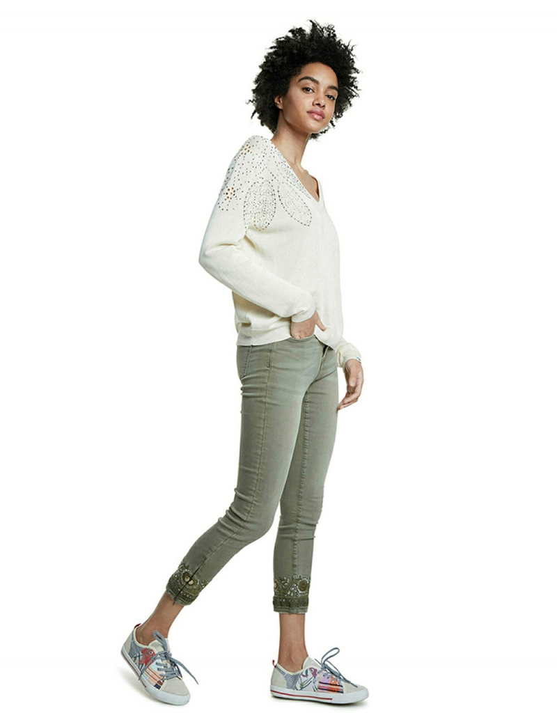 Jersey de mujer de primavera Desigual, modelo Bhopal 20SWJF65, de color crudo - 3 - La Casa Dels Pantalons