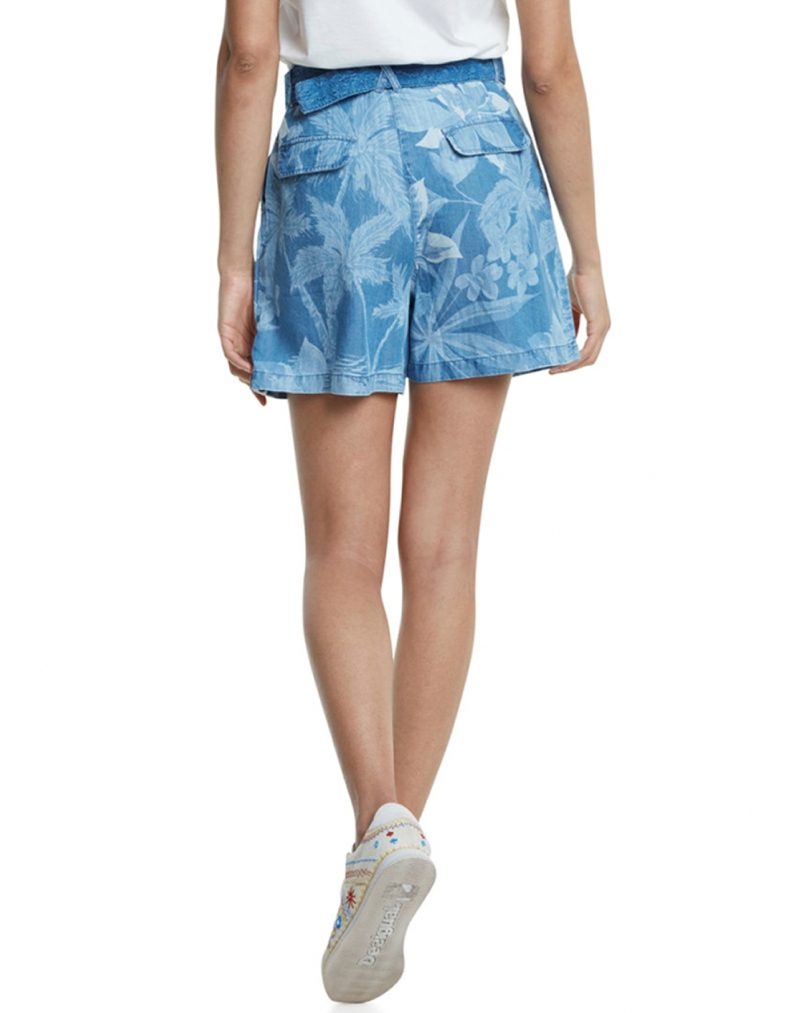 Short de mujer Desigual, modelo Pearl Harbour 20SWPN18, de color azul - 3 - La Casa Dels Pantalons