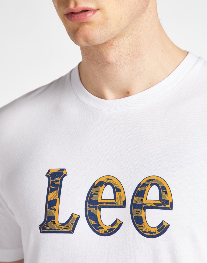 Samarreta d'home de màniga curta, Lee L64WFELJ, color blanc i logo de colors - 2 - La Casa Dels Pantalons