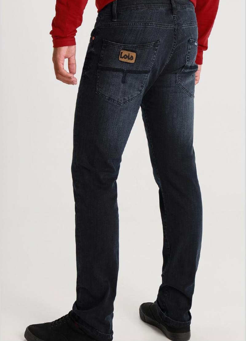 Pantalones vaqueros de hombre Lois Marvin Comfort Slim, modelo 11147/957, tejano color azul medio - 3 - La Casa Dels Pantalons