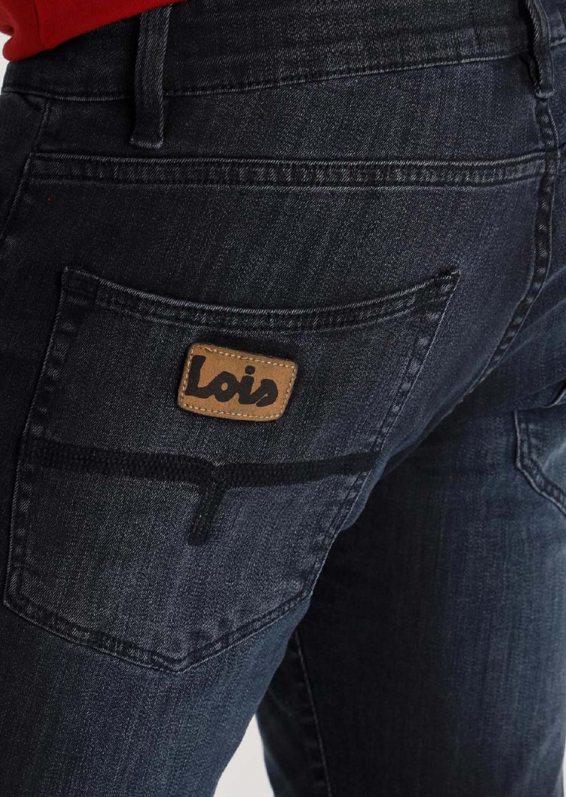 Pantalones vaqueros de hombre Lois Marvin Comfort Slim, modelo 11147/957, tejano color azul medio - 2 - La Casa Dels Pantalons