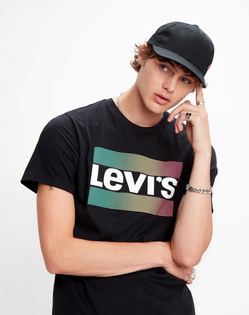 Camiseta de manga corta de hombre, modelo 39636-0031, de color negro y sportswear logo - 3 - La Casa Dels Pantalons