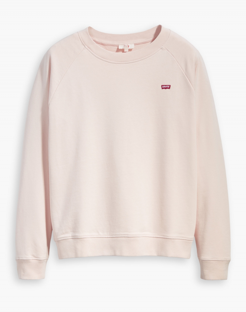 Dessuadora de dona de coll rodó Levi's, model 85626-0003, de color rosa - 2 - La Casa Dels Pantalons