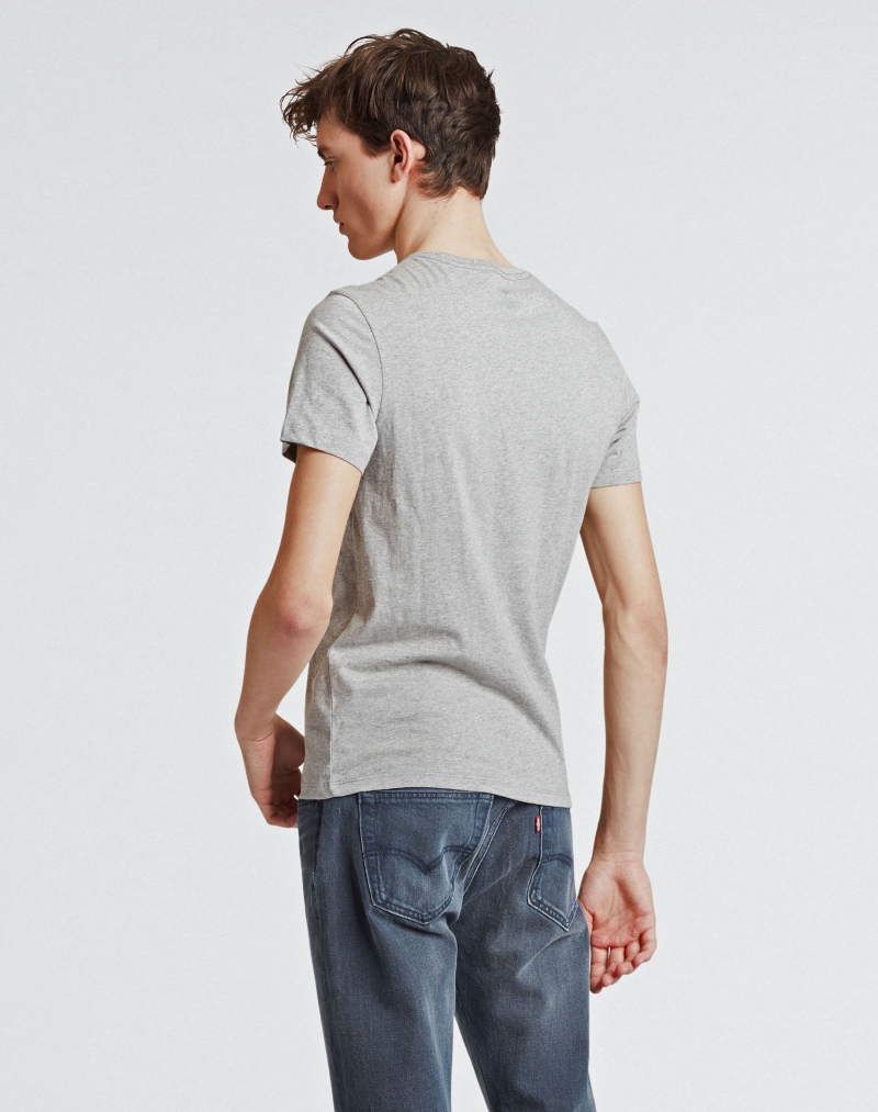 Pack de 2 camisetas de hombre Levi's, modelo 79681-0001, de color blanco y de color gris - 2 - La Casa Dels Pantalons
