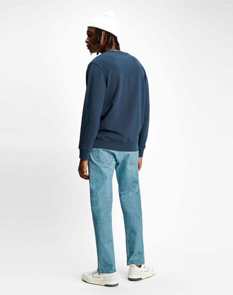 Sudadera de hombre de cuello redondo Levi's, modelo 85648-0000, de color azul - 3 - La Casa Dels Pantalons