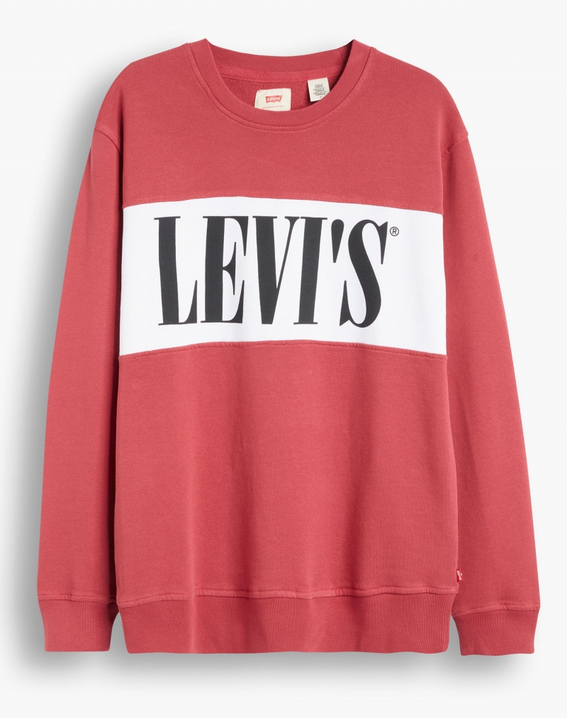 Sudadera de hombre de cuello redondo Levi's, modelo 85648-0003, de color rojo - 2 - La Casa Dels Pantalons