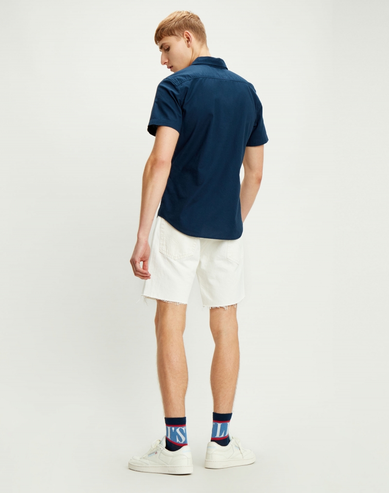 Camisa d'home de màniga curta, Levi's model 86623-0001, de popelín color blau - 3 - La Casa Dels Pantalons
