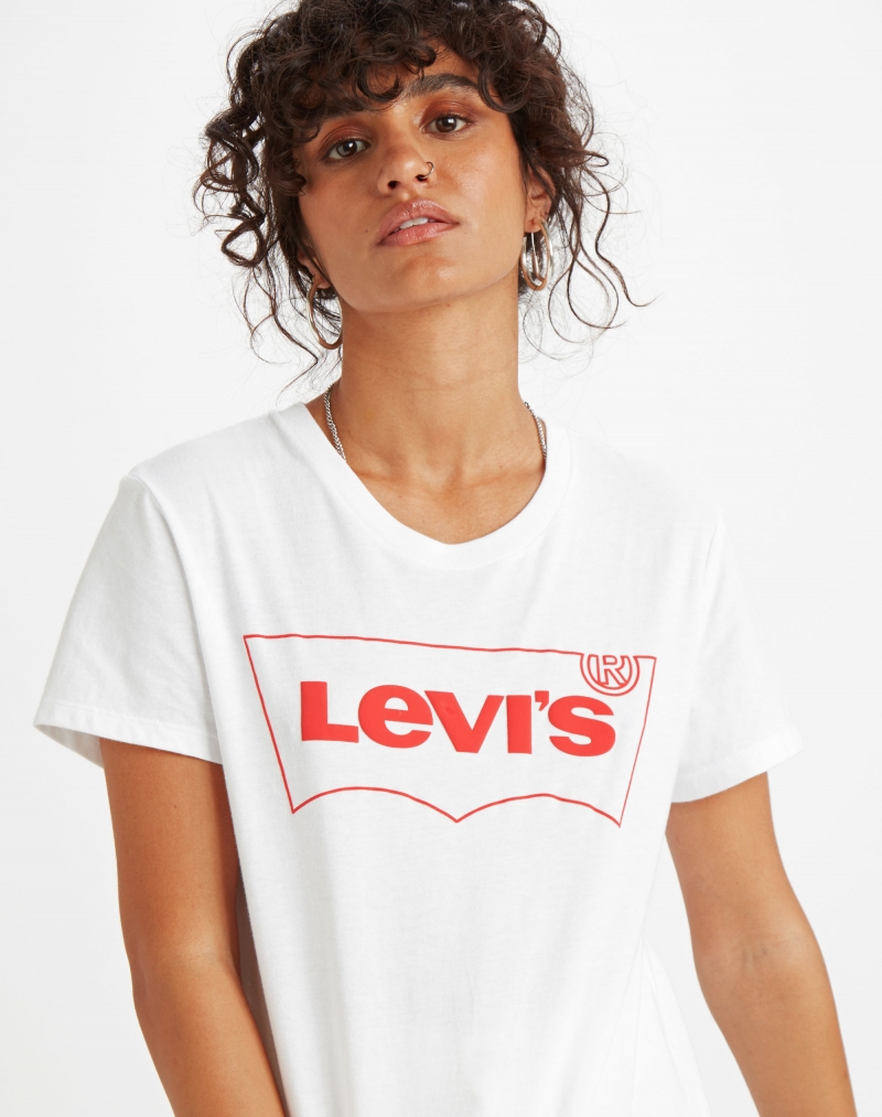 Samarreta de màniga curta de dona Levi's, model 17369-0771, de color blanc i logo - 3 - La Casa Dels Pantalons
