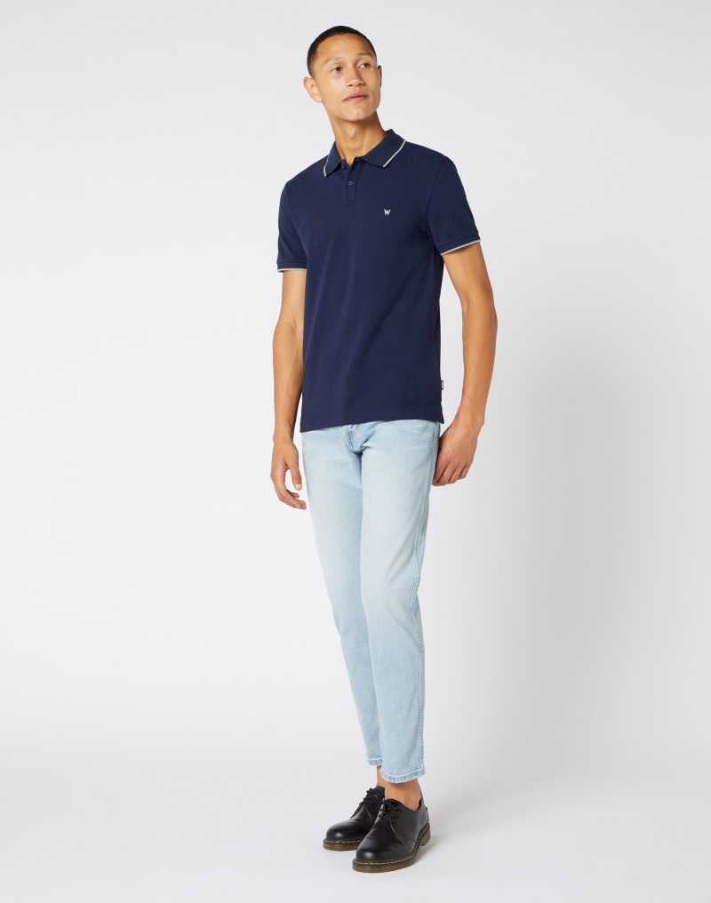 Polo d'home Wrangler W7D5K4114 de màniga curta i color blau marí - 2 - La Casa Dels Pantalons
