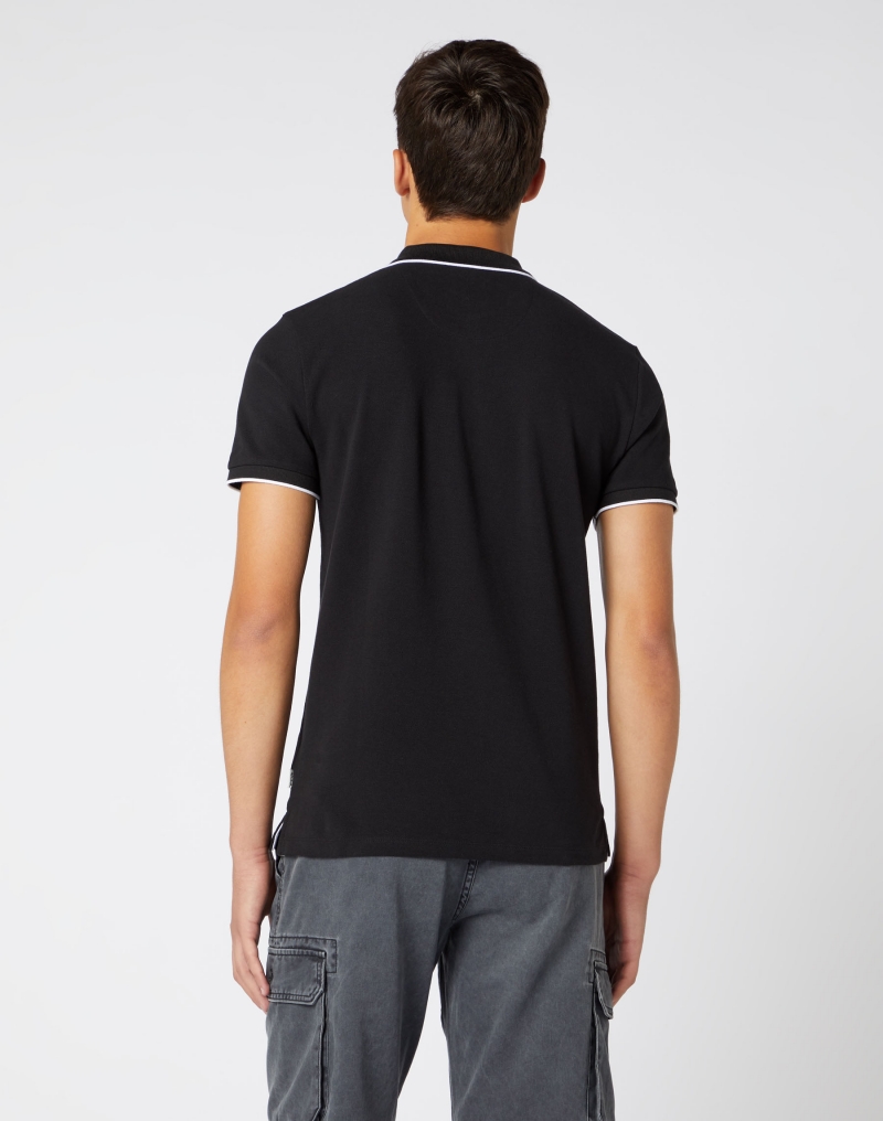 Polo d'home Wrangler W7D5K4100 de màniga curta i color negre - 3 - La Casa Dels Pantalons
