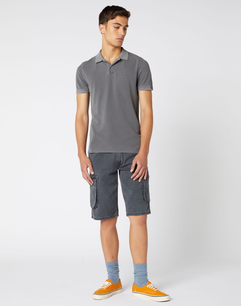 Polo d'home Wrangler de m/c W7F4KQXV6 de color gris - 2 - La Casa Dels Pantalons